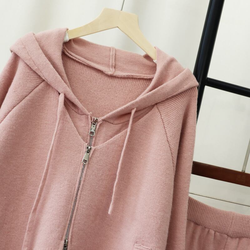 【set】切り替えニットカーデ×スカートセット　M27581