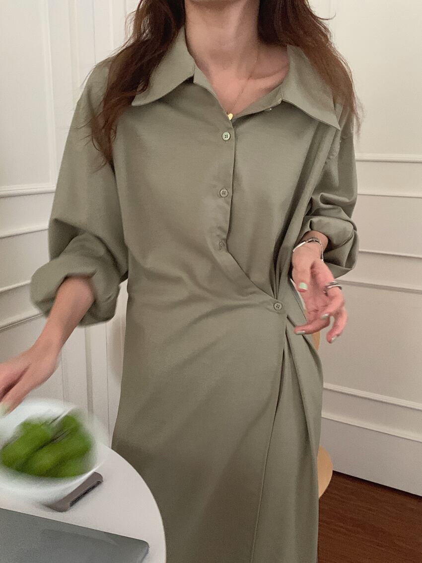 【dress】シャツワンピース　M18666