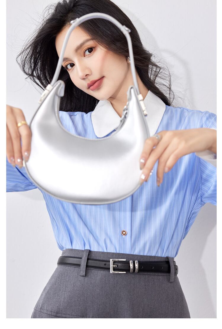 【tops】ストライプ柄長袖ブラウスG20239