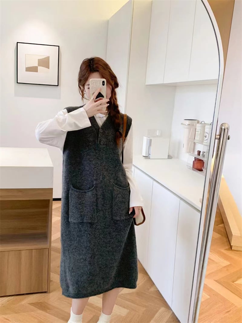 【dress】ベストニットワンピース　M25918