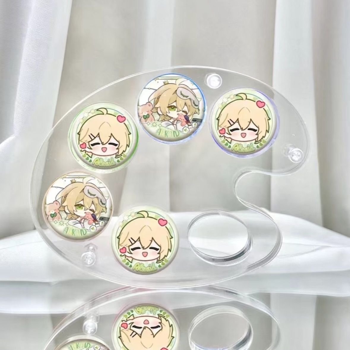 【GOODS】ペイントパレット アクリル 25mm 缶バッジホルダー Q2213