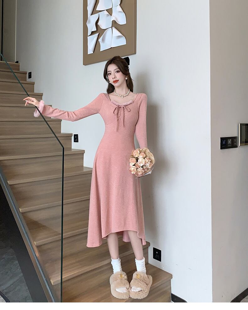【dress】ファーワンピース　M19046