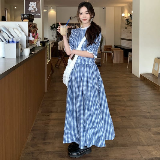 【dress】チェック柄ワンピース G21580