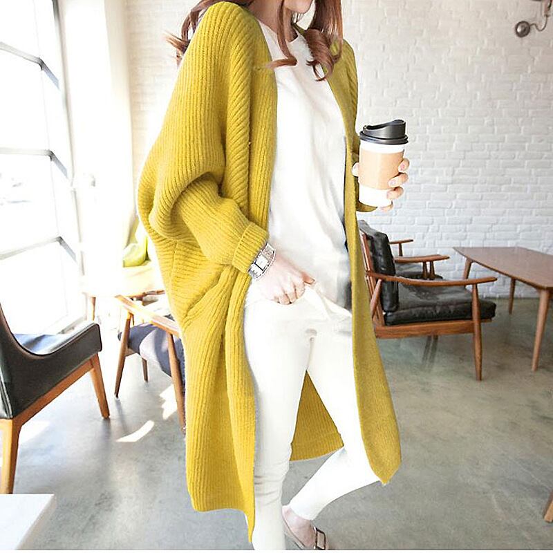【outer】ロング丈ニットカーデ　M19027