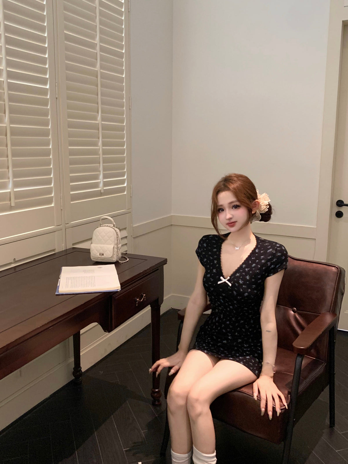 【dress】花柄ワンピース　M24082