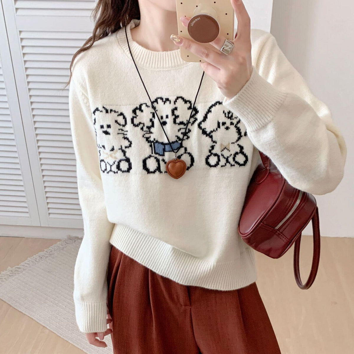 【tops】カートゥーンニットセーター　M27313