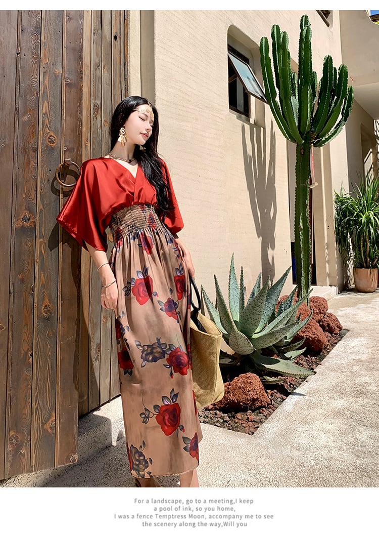 【dress】プリントワンピース　M25280