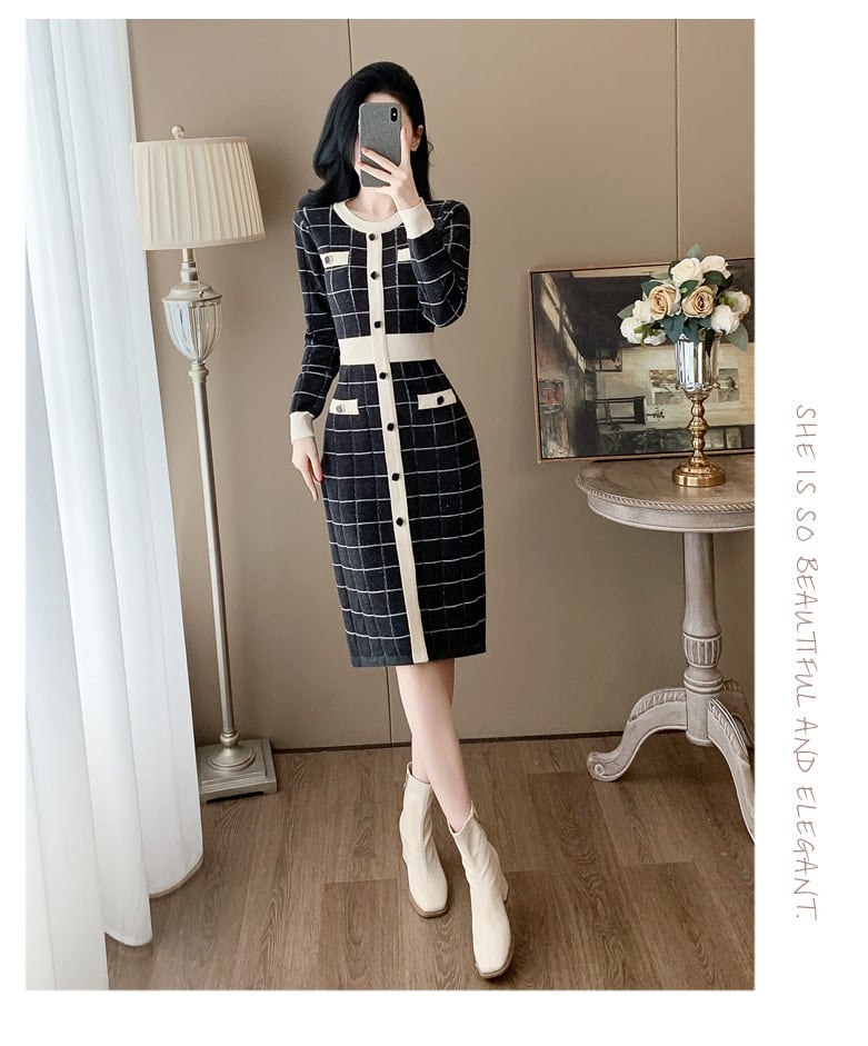 【dress】ニットワンピース　M25380