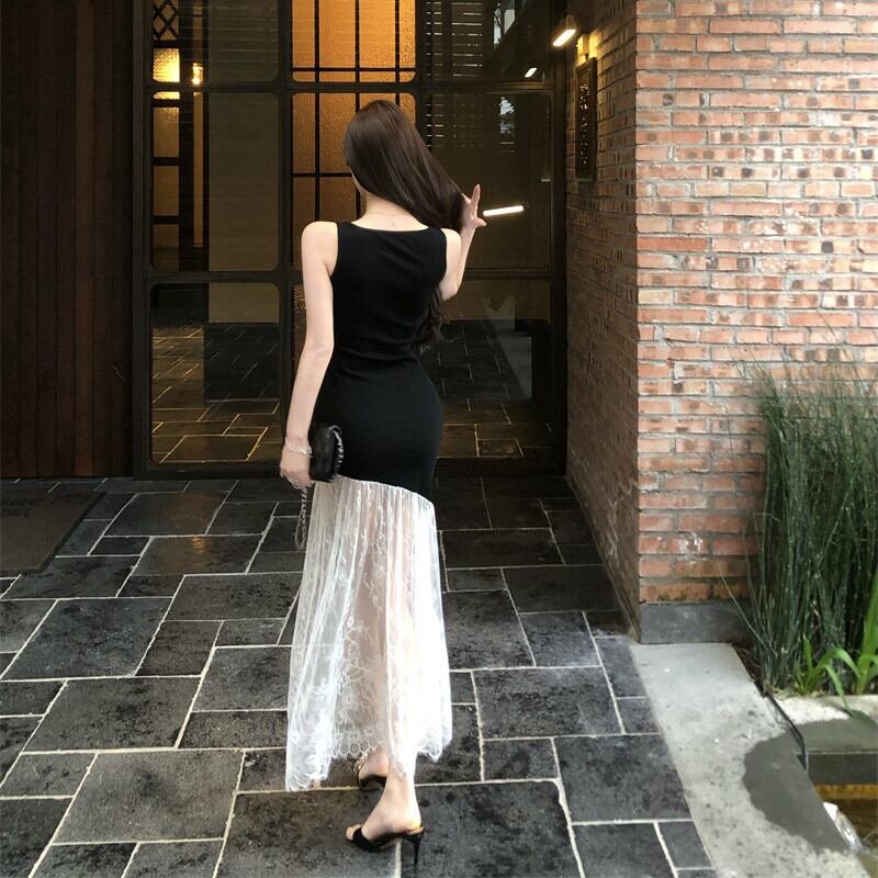 【dress】チュールコンビキャミワンピース　M30179