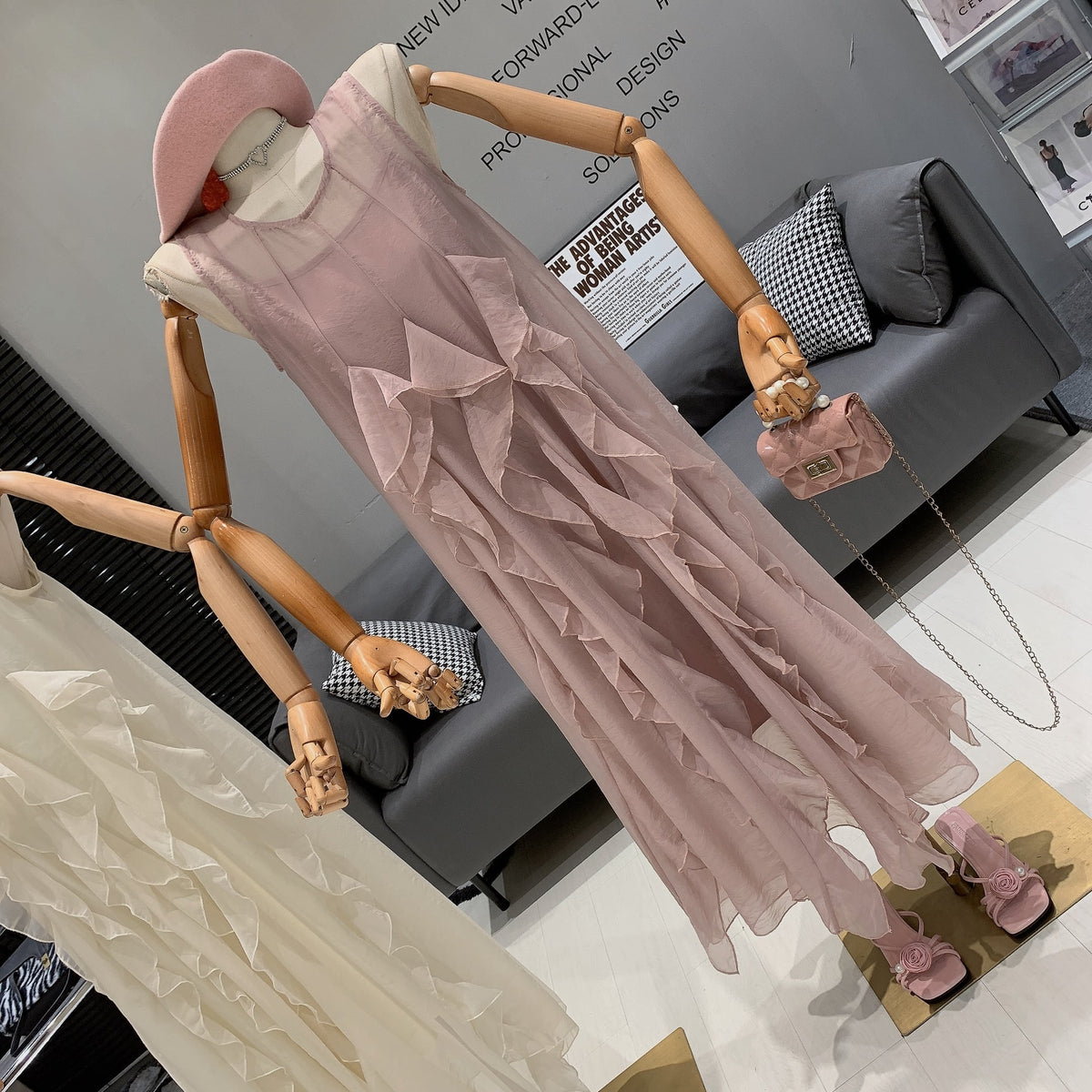 【dress】キャミワンピース×フリルワンピースセット　M24706