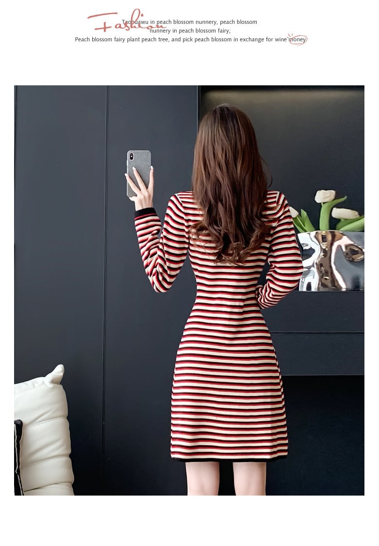 【dress】ボーダー柄ワンピース　M25482
