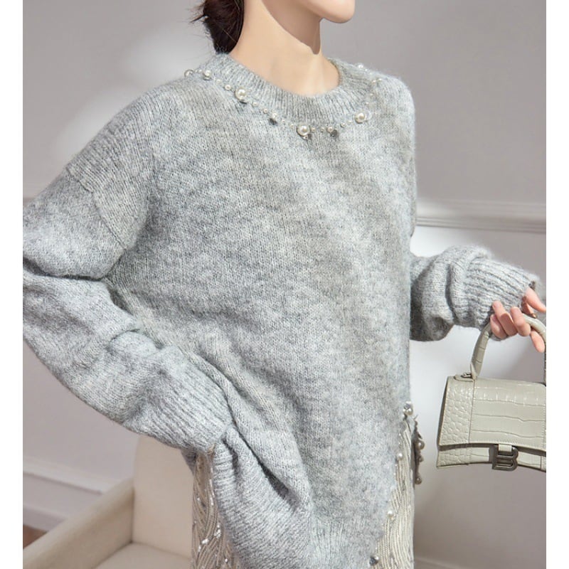 【tops】パールニットセーター　M26933