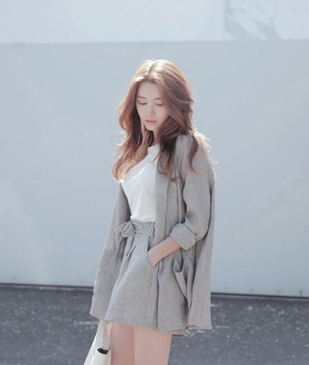 【set】好感度UP!気質満点レトロOL通勤ファッション洋気２点セット G1170