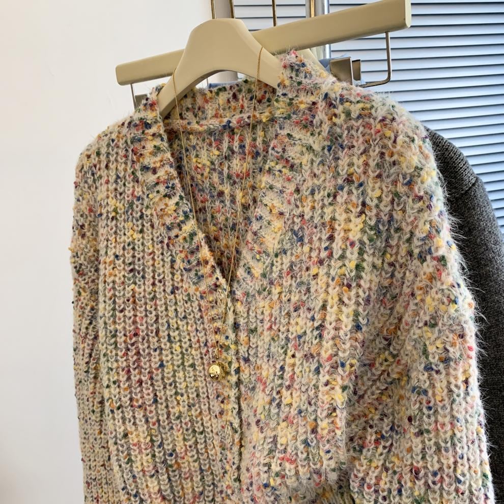 【outer】Vネックニットカーデ　M29269