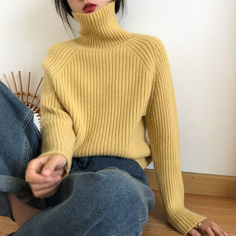 【tops】ハイネックニットセーター　M27226