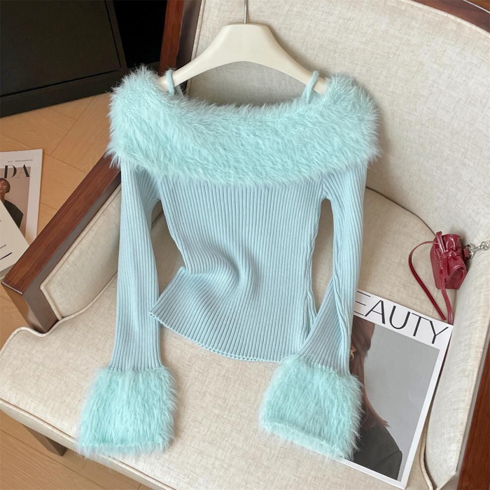 【tops】ファーニットトップス　M27036