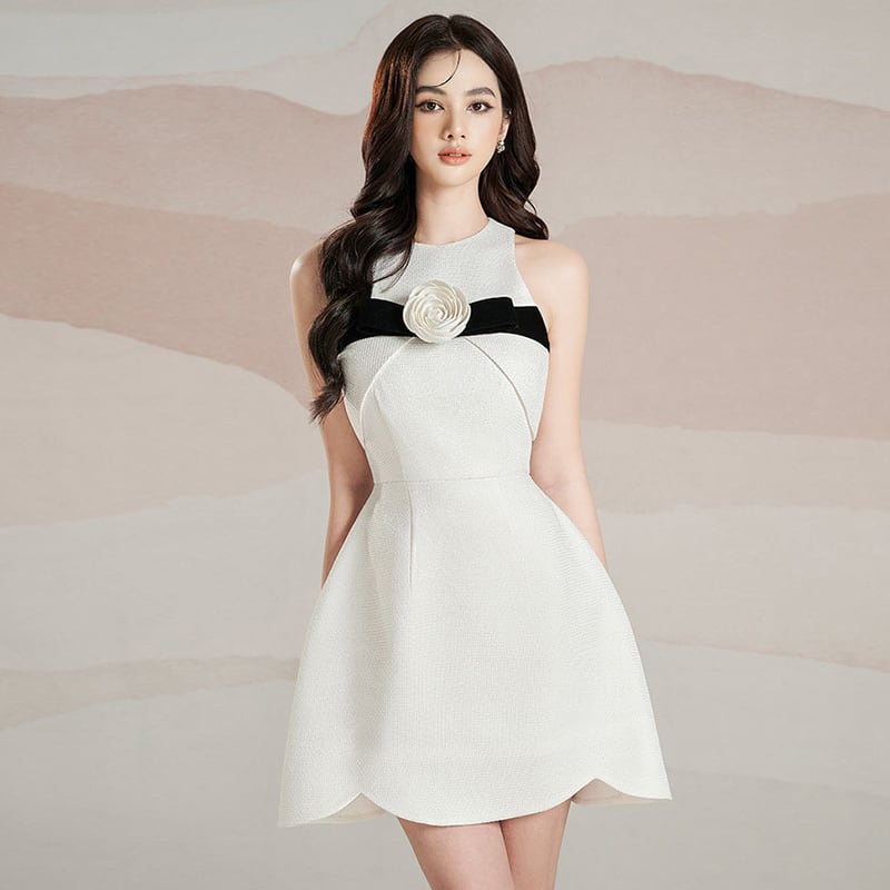 【dress】ノースリーブAラインワンピースF7205