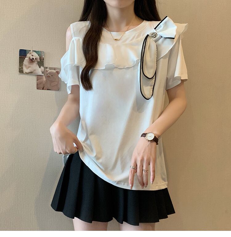 【tops】オフショルダー半袖TシャツG21044