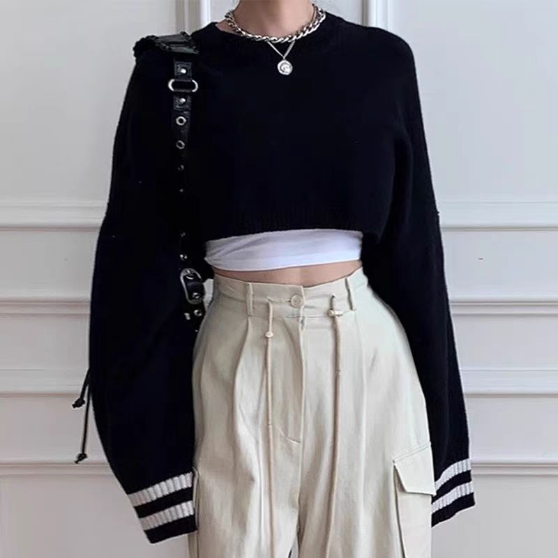 【tops】ラウンドネックニットセーターG23878