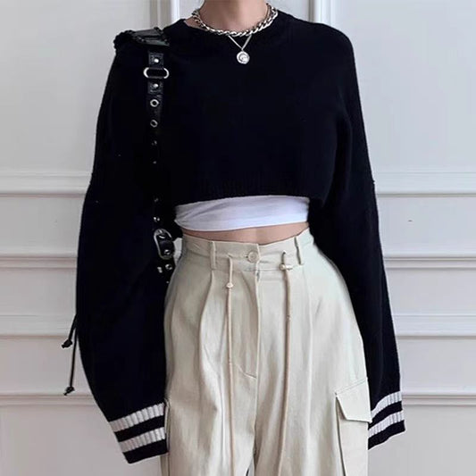 【tops】ラウンドネックニットセーターG23878