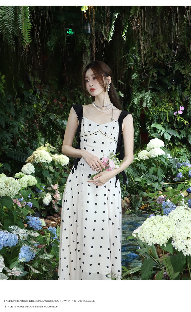 【dress】ドット柄キャミワンピース　M24759