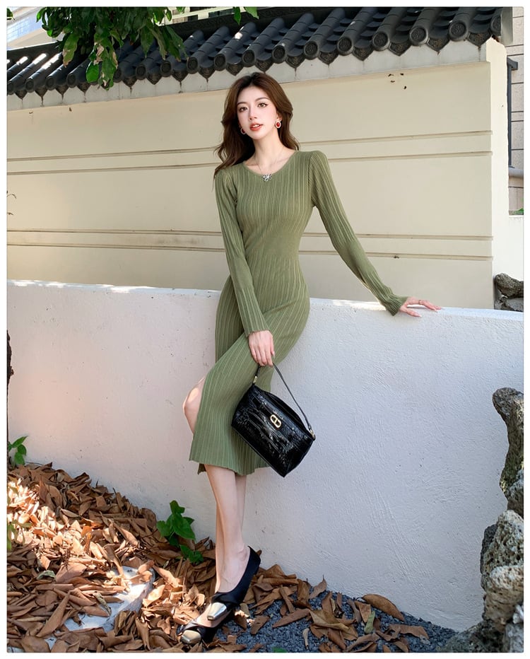 【dress】ニットワンピース　M25658