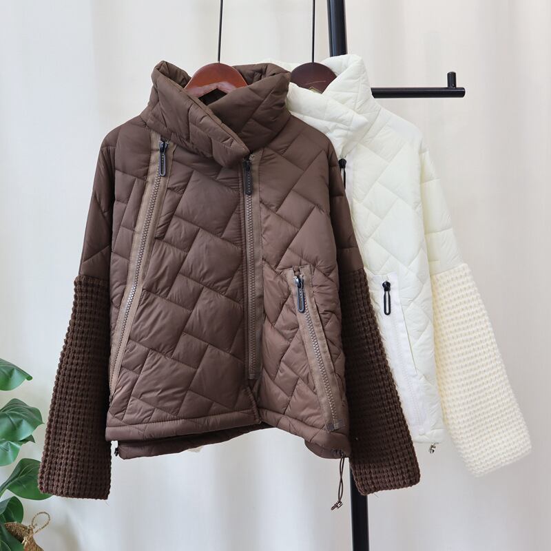 【outer】ニット切り替え棉アウター 　M27829