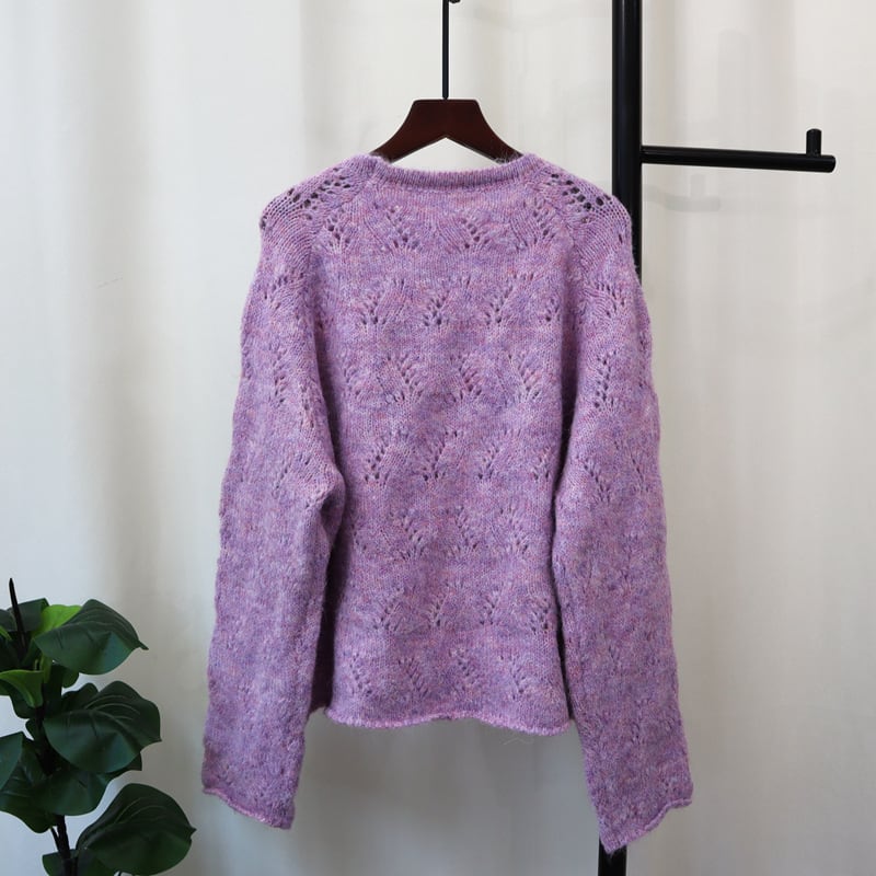 【tops】カットワークニットセーター　M25586