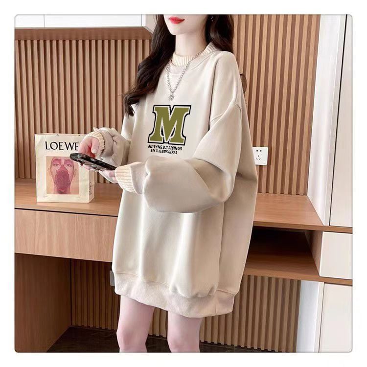 【tops】裹起毛プリントプルオーバー　M28809