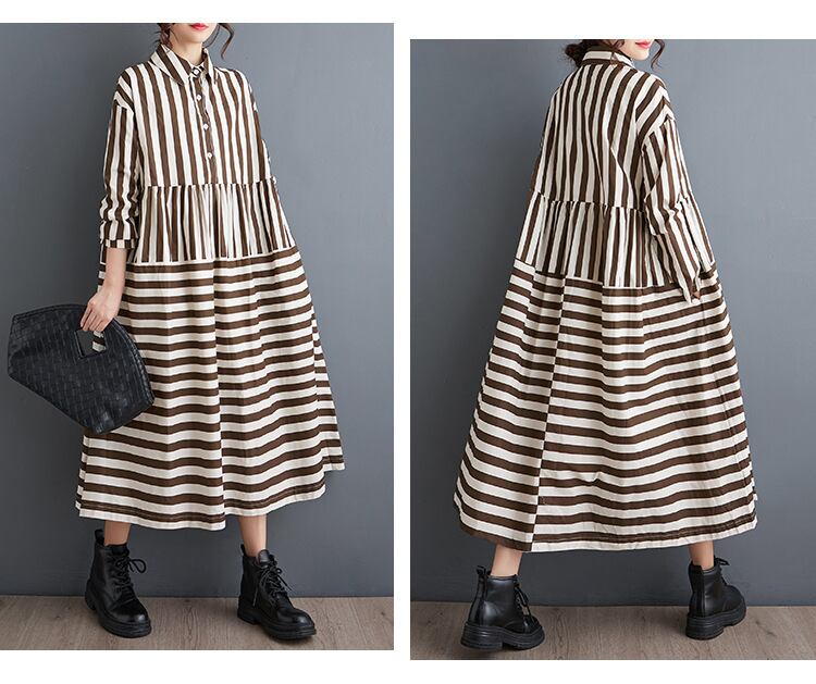 【dress】POLOネックシャツワンピース　M18947