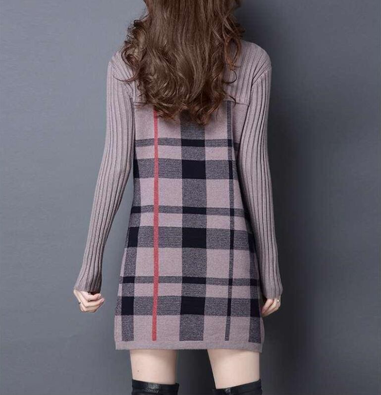 【dress】好感度UP!気質満点レトロ韓流スタイル長袖体型カバー秋冬ワンピース G3403