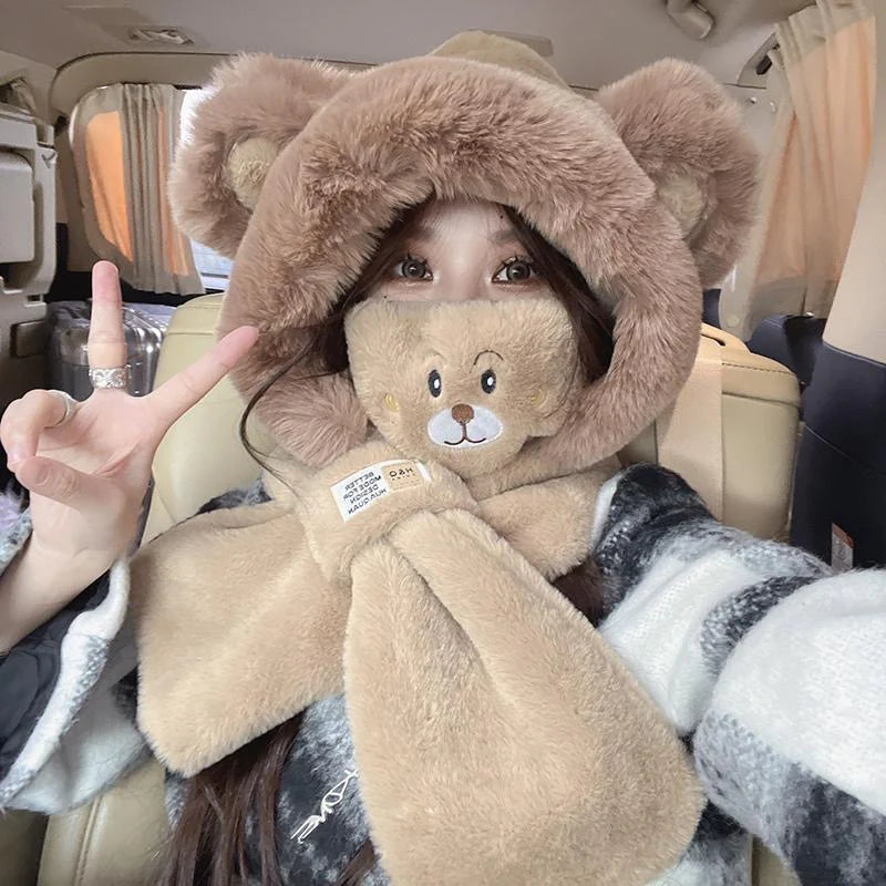 【小物】ふわふわ防寒対策帽子F8266