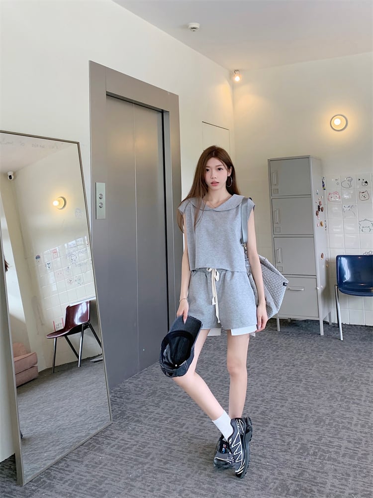 【set】Tシャツ×ショートパンツセット　M24037