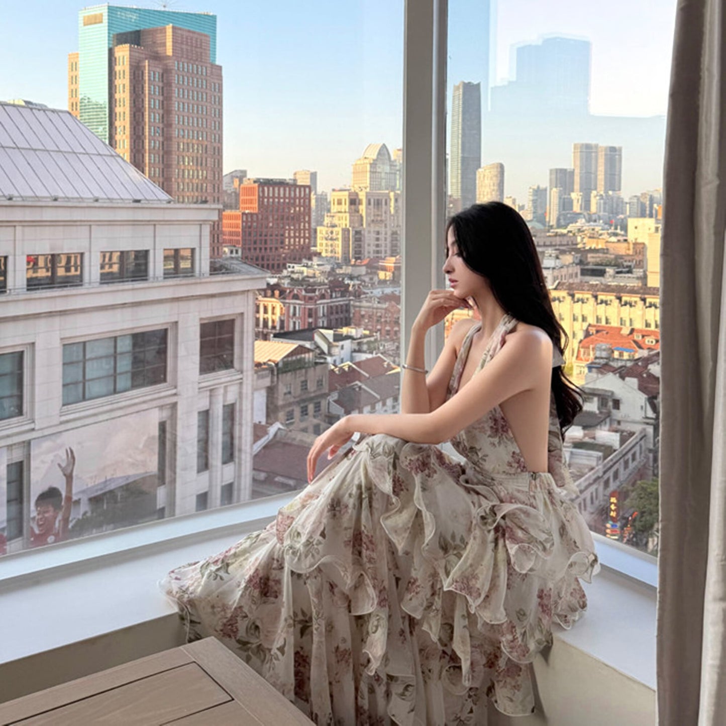 【dress】ティアードロングワンピース　N3542
