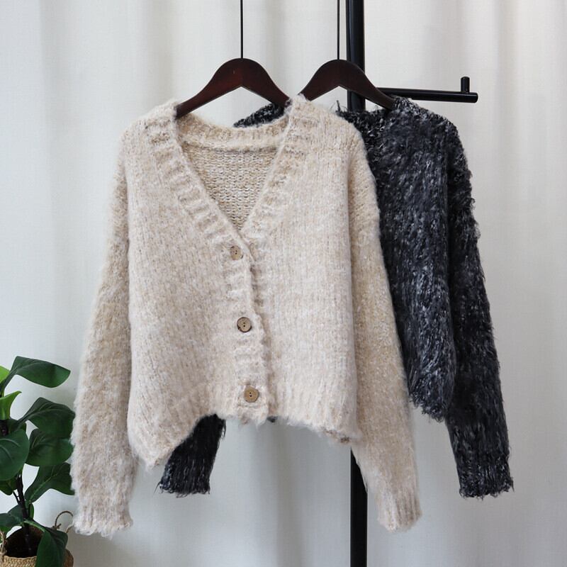 【outer】Vネックニットカーデ　M28588