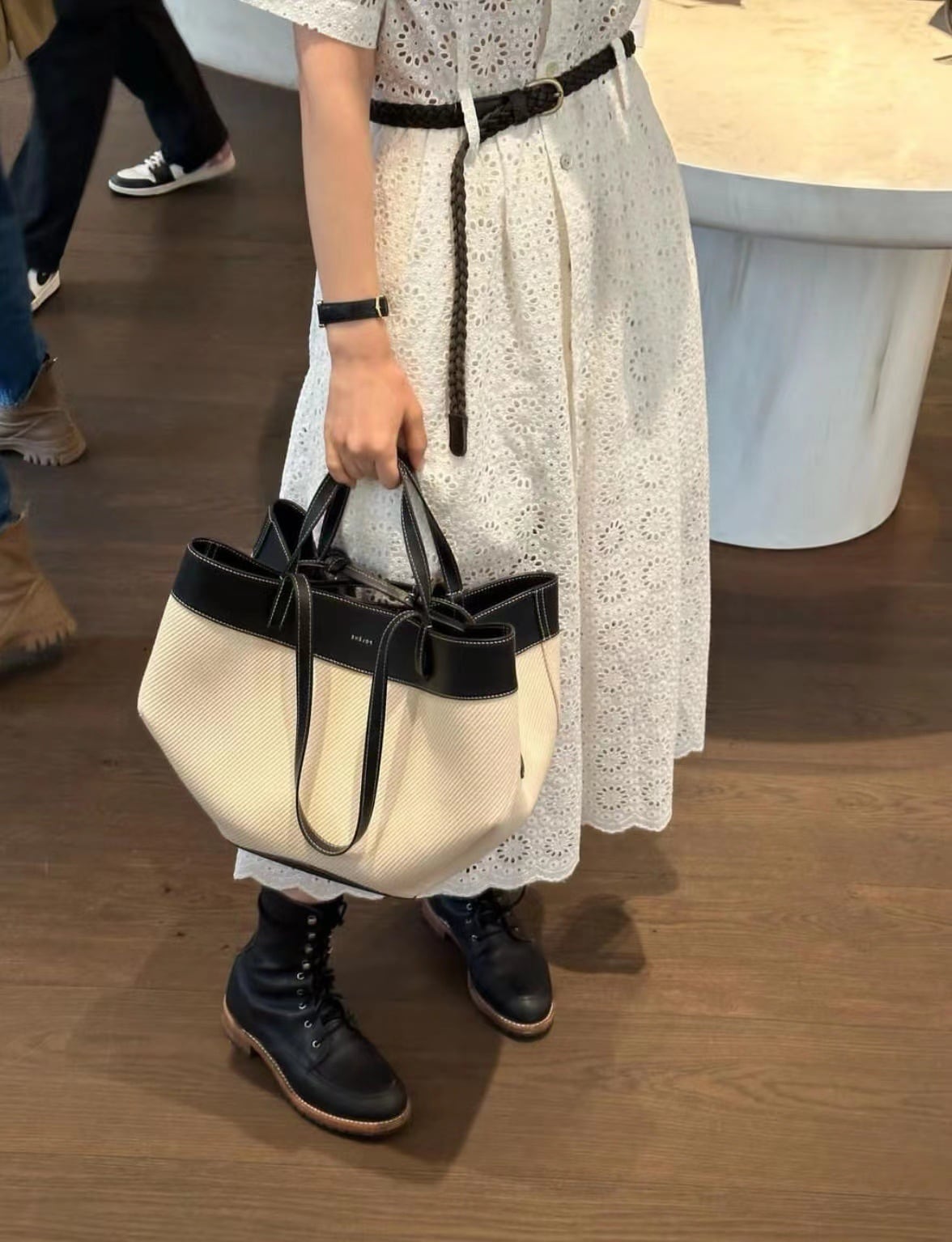 【set】カットワークワンピース×ショートパンツセット　M24749