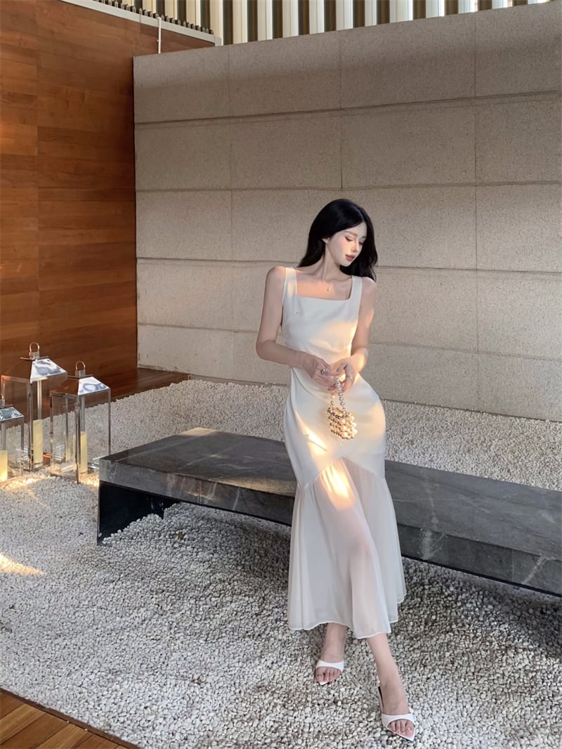 【dress】Uネックマーメイドキャミワンピース G21260