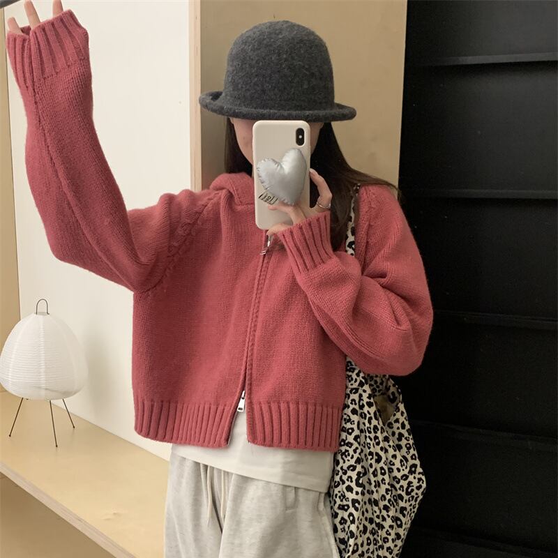 【outer】ファスナーニットカーデ　M27244