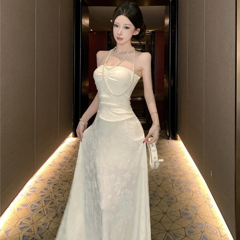 【dress】ロングチューブドレス Q8191