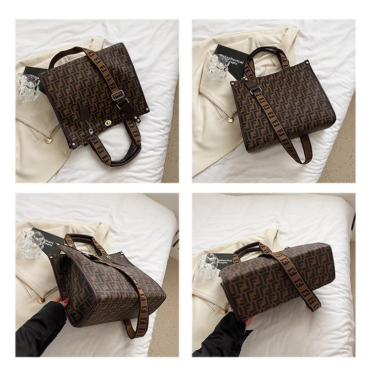 【小物】プリントOL通勤ショルダーバッグG21799