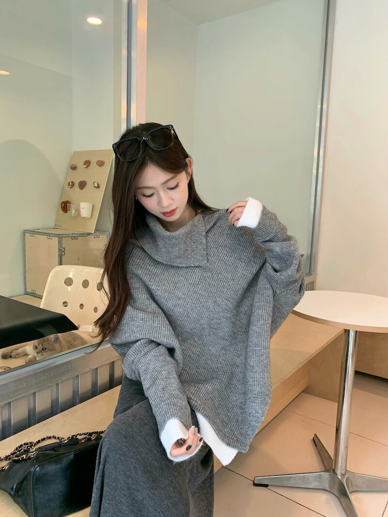 【set】ニットセーター×スカートセット　M27160