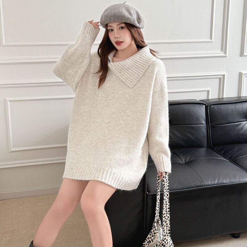 【tops】ハイネックニットトップス Q7033