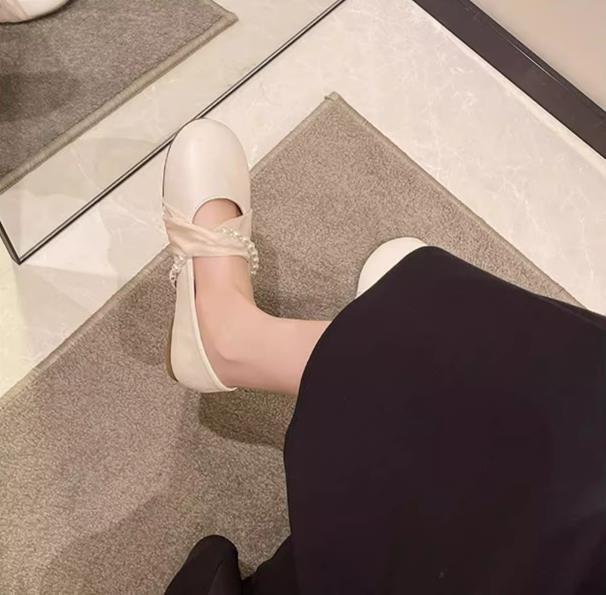 【shoes】ビーズフラットシューズF7474