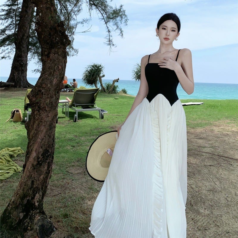 【dress】フリル切り替えワンピース　M24200