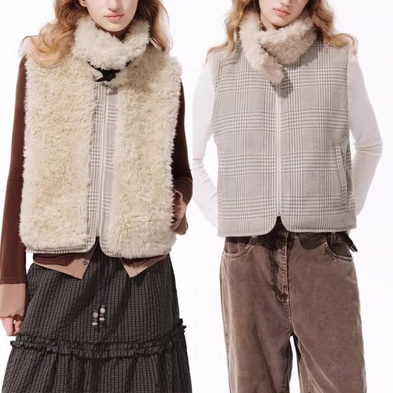【outer】2wayファードッキングベスト Q7796