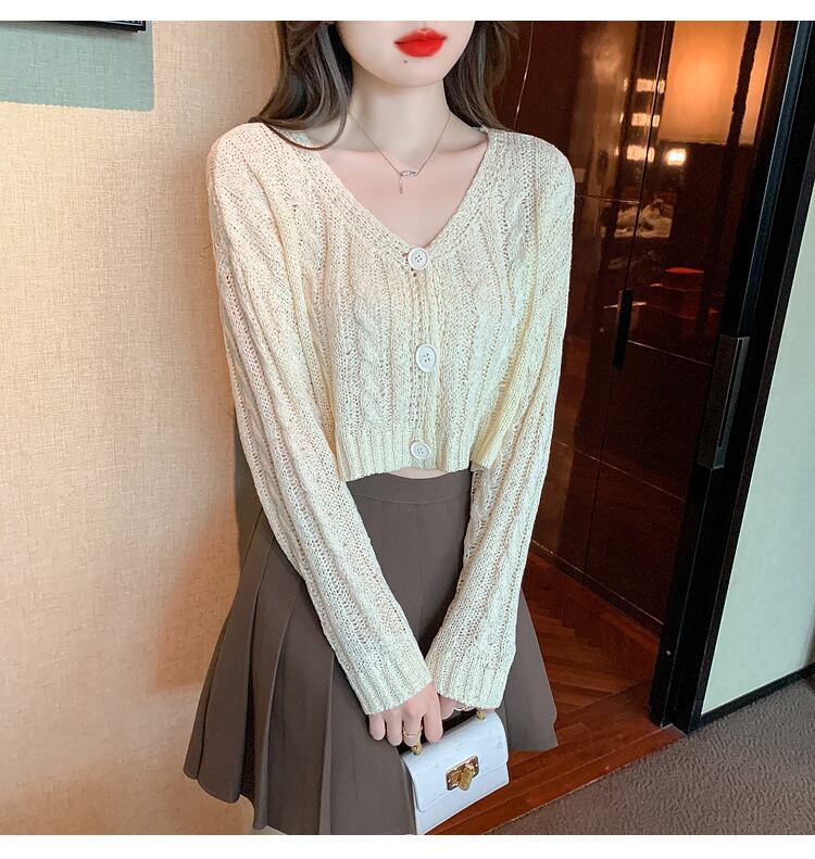 【outer】カットワークニットカーデ　M29379