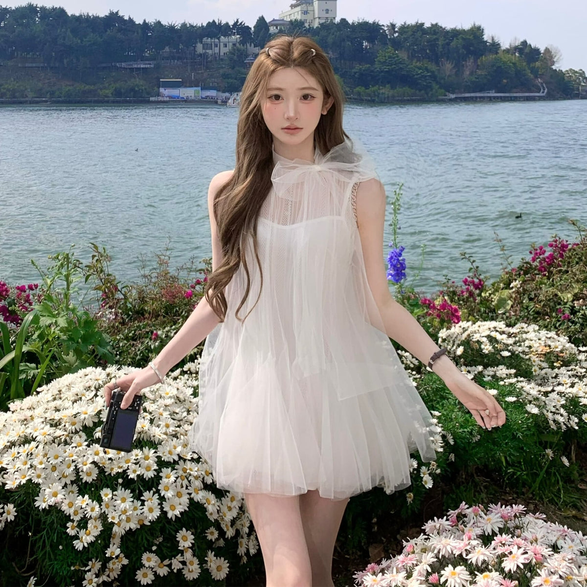 【dress】リボンチュールワンピース　M30759