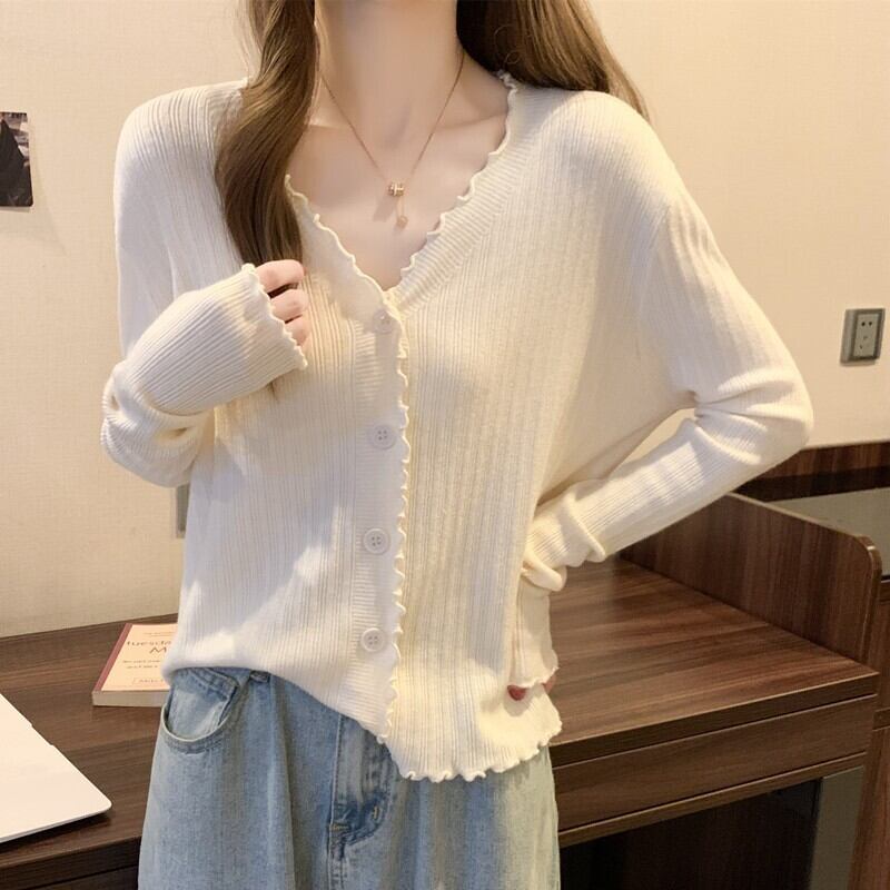 【outer】Vネックニットカーデ　M18883
