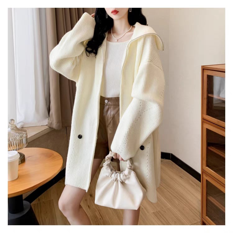 【outer】ファスナーニットカーデ　M28487