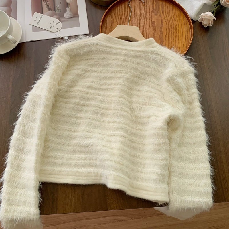 【outer】クルーネックニットカーデ　M27211